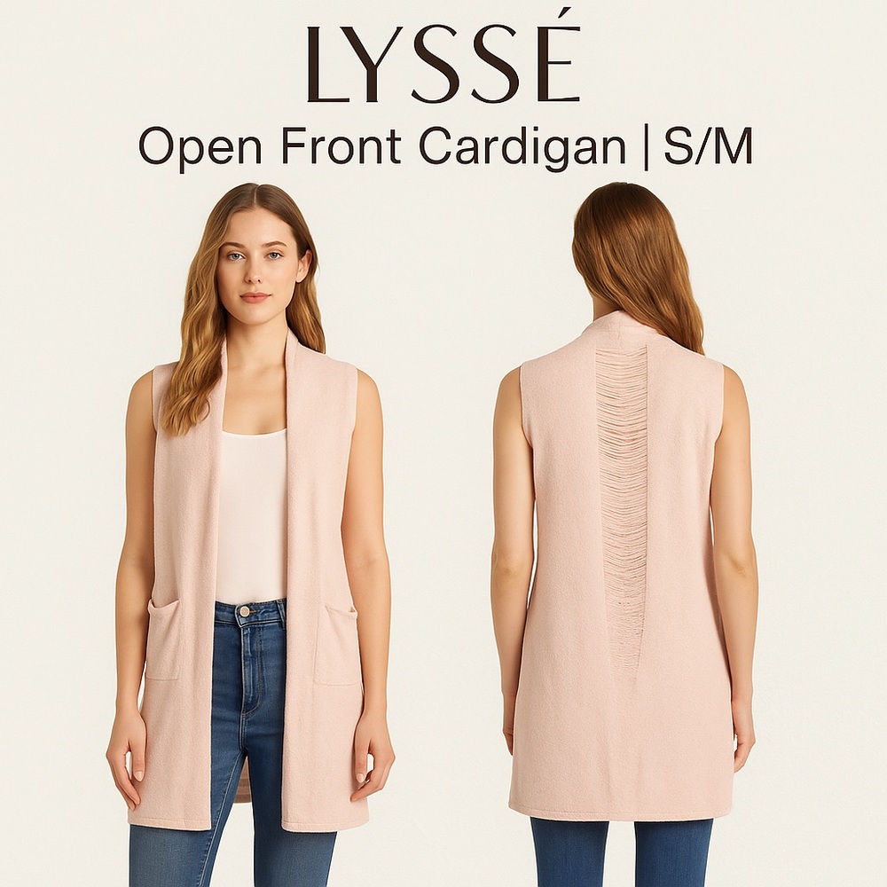 Lysse Blush Sleeveless Cardigan